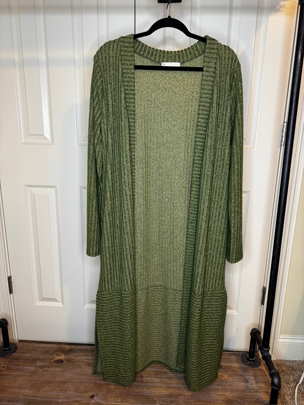 FSL apparel long green cardigan women size large